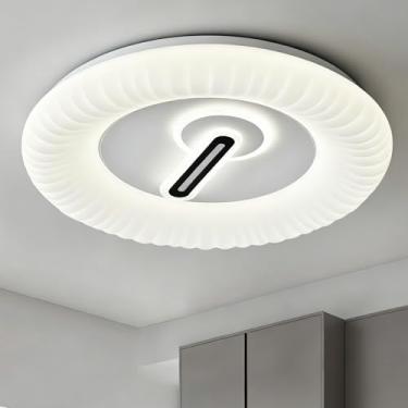 Imagem de Luminária de Teto LED 72W com 3 Cores (3000K Quente, 4000K Neutro, 6000K Frio) - Iluminação Natural sem Cintilação,Bivolt 127V/220V, Alumínio e Ferro, Perfeita para Sala, Quarto e Cozinha (8-20m²)