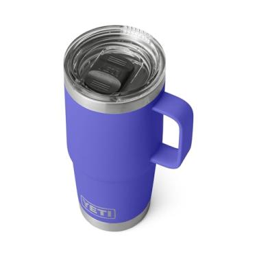Imagem de YETI Caneca de viagem Rambler de 590 ml, aço inoxidável, isolada a vácuo com tampa Stronghold, violeta ultramarino