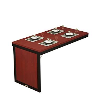 Imagem de Mesa de chão montada na parede, escritório em casa, tipo de piso de madeira, mesa de jantar flutuante para computador, mesa de jantar para cozinha, escritório, casa (80 x 50 x 75 cm/31,4 x 19,6 x 29,7