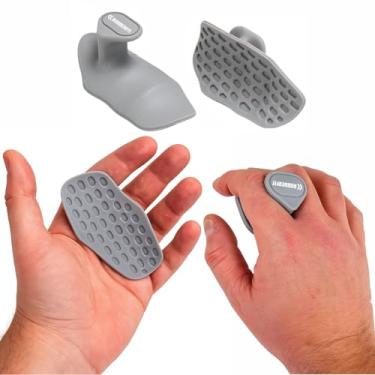 Imagem de Par de Luvas Grip Musculaçao Academia Anti Calo Protetor Mao Rubber Fit (Cinza)