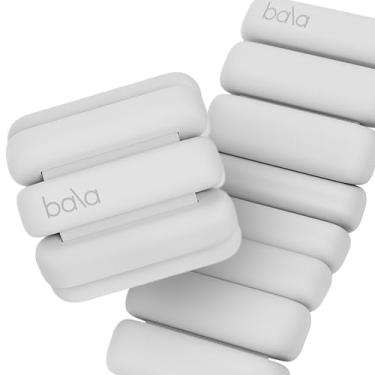 Imagem de Bala Pulseiras de pulso e tornozelo para mulheres e homens (osso) – Conjunto de pulseiras de silicone ajustável de 900 g para academia, ioga, pilates, cardio e treinamento de força – Pesos de treino