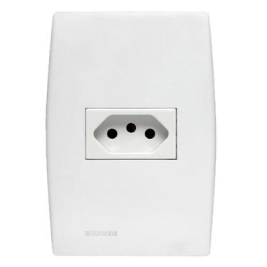 Imagem de Tomada de Energia Conjunto 1 Módulo 2P + T 10A Branco - Soprano