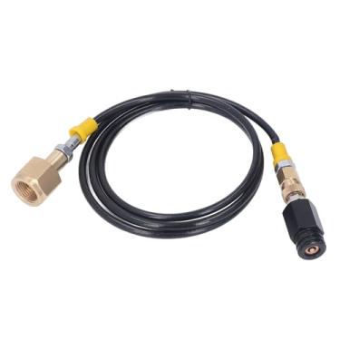 Imagem de KIMISS Adaptador de Recarga de Refrigerante Com Mangueira de 60 pol. - Conector do Tanque de Enchimento do Cartucho Cilindro de CO2 para Tanques de 5 Lb, 20 Lb, 50 Com Saída CGA320 (#12)