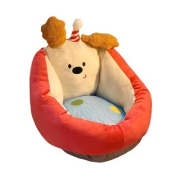 Imagem de Ioensy Poltrona Kawaii com Almofada, Cadeira de Leitura Infantil, Sofá Relaxante, Sofá Macio de 1 Lugar, Preguiçoso para Quarto, Berçário e Sala de Estar, Vermelho