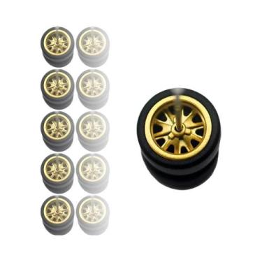 Imagem de Rodas De Modelo De Brinquedo Em Escala 1/64 Com Pneus De Borracha Lisa