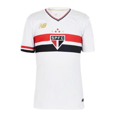 Imagem de CAMISA NEW BALANCE SÃO PAULO F.C 1 2025 JUVENIL - TORCEDOR - BRANCO 12-Unissex