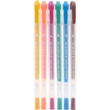 Imagem de Marcador Artístico, Molin, Acrylic, 3D, 6 Cores Vibrantes