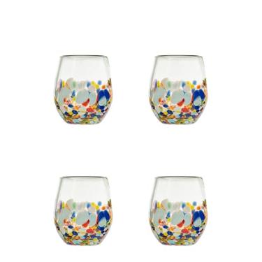 Imagem de 10 Strawberry Street Vidro mexicano San Lucas, taça de vinho sem haste, conjunto de 4