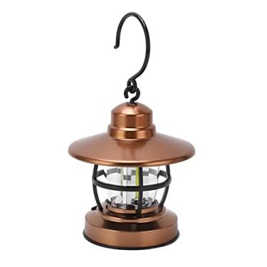 Imagem de aqxreight Lanterna Suspensa de Acampamento Vintage Gancho Design Interruptor de um Botão 3 COB Lâmpada Suspensa de Jardim Alimentada por Bateria a e para Decorar Seu Estilo Lanterna de Acampamento e