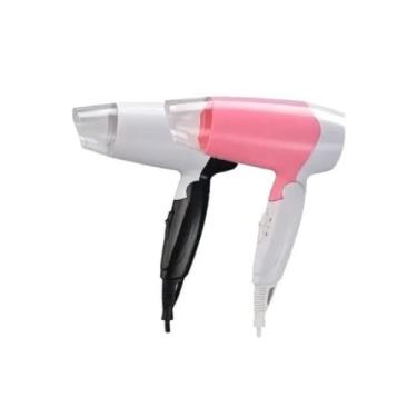 Imagem de Secador de Cabelo Mini Profissional Dobrável Portátil, 1200W, 110V, 2 Velocidades, 23cm