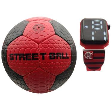 Imagem de Kit Flamengo Bola Futebol Sintética Relógio Infantil Mengo 1 - SMACTUD