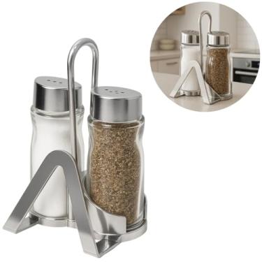 Imagem de Galheteiro Porta Azeite Sal 2 Pçs e Suporte P/Guardanapo