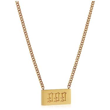 Imagem de emBOLDen Xpression Número de anjo 111-999 Colar com pingente de aço inoxidável sem manchas para mulheres mãe filha irmã, Aço inoxidável, Sem Pedra Preciosa