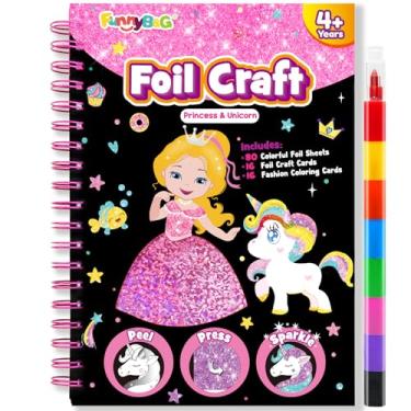 Imagem de FUNNYB&G Atividade De Artesanato Com Folha De Alumínio Para Crianças: Kit De Adesivos De Brinquedo Diy Divertido, Conjunto De Suprimentos De Viagem Criativos Sem Bagunça, Ideia De Enchimento De Cest