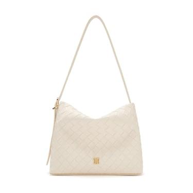 Imagem de ELLE Alça transversal de couro vegano, pequena, Branco