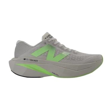 Imagem de New Balance FuelCell Supercomp Trainer V3 Tênis de corrida masculino, Matéria cinza/azul claro/prata metálico, 42