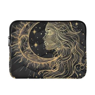 Imagem de Line Art Capa feminina fina e leve para laptop à prova d'água, bolsa de viagem para computador para homens e mulheres 13-14 polegadas