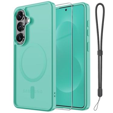 Imagem de Janmitta Capa magnética para Samsung Galaxy S26+ Plus, com protetor de tela, compatível com MagSafe, proteção contra quedas de grau militar, capa de telefone fosca translúcida fina à prova de choque