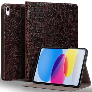 Imagem de Gexmil Capa de couro para iPad (A16) 11ª geração 11 polegadas 2025, iPad 10ª geração 10,9 polegadas 2022, capa protetora de couro de flor integral suporta hibernar/despertar automático, antiderrapante