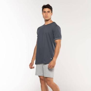 Imagem de Pijama Curto Chumbo/Mescla KPR 173003 100% Algodão, P, Chumbo, Mescla