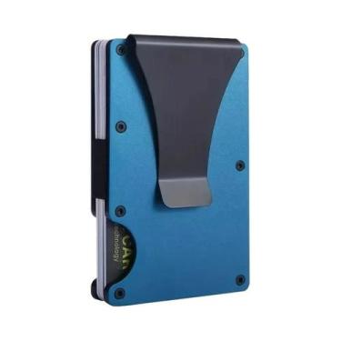 Imagem de Carteira Minimalista Masculina Fina com Bloqueio RFID e Clipe para Din