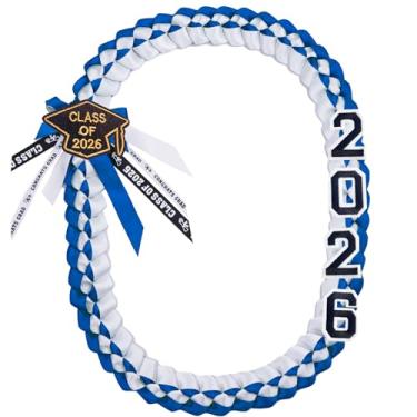 Imagem de FOMOMDI Colar trançado de formatura 2026 Leis para graduação, para estudantes universitários, materiais de festa de pós-graduação, 2026, Poliéster, Sem Pedra Preciosa