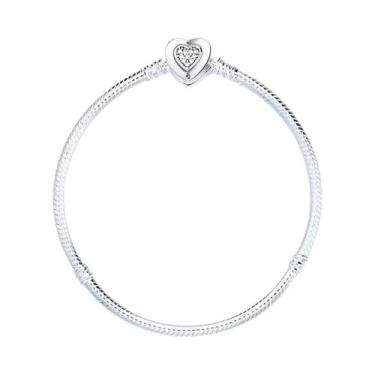 Imagem de Pulseira DIY De Prata Esterlina 925 Com Coração, Coroa E Corrente De O