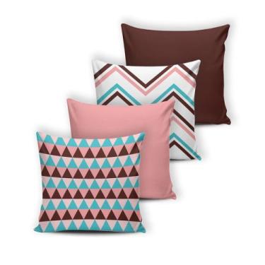 Imagem de Kit 4 capas de Almofada Modern Print 42 cm x 42 cm - 007 - RT MAGAZINE