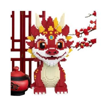 Imagem de Blocos De Montar Dragão Kawaii Presente De Ano Novo 2024 Para Meninos 