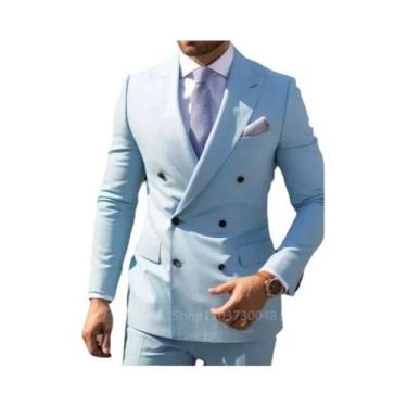 Imagem de Conjunto De Terno Formal Masculino Para Casamento Com Lapela Pontuda B