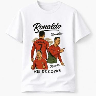 Imagem de Camiseta Masculina Estampada Futebol Internacional Rei de Copas Algodã