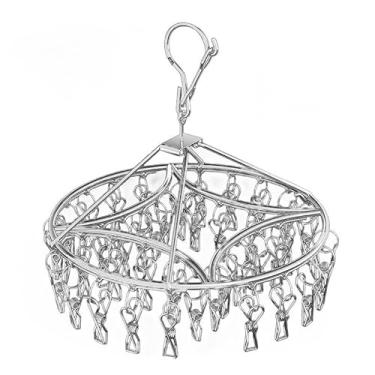 Imagem de Varal Prendedores Roupa Calcinha Cueca Dobrável(Com 40 Prendedor Redondo)