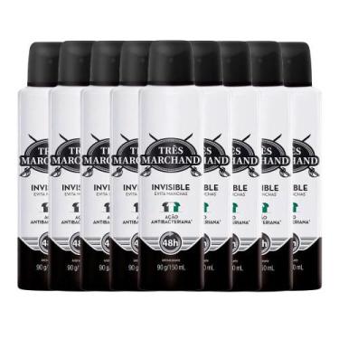 Imagem de Kit Desodorante Aerossol Très Marchand Invisible 150ml - 9 Unidades