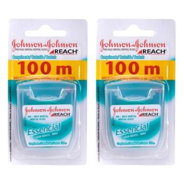 Imagem de Kit Com 2 Fio Dental Johnson's Essencial Menta 100m | Pack Econômico
