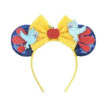 Imagem de Tiara De Cabelo Acessório Para Meninas Disney Princesa Branca De Neve 