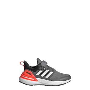 Imagem de adidas Tênis de corrida infantil unissex Rapidasport Bounce elástico com alça superior, Cinza/branco/cinza, 10.5 Little Kid