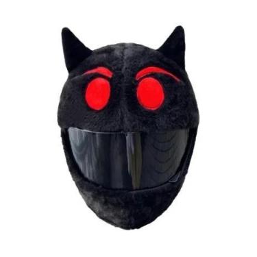 Imagem de Capa De Capacete De Motocicleta De Pelúcia Cartoon Para Proteção Em At