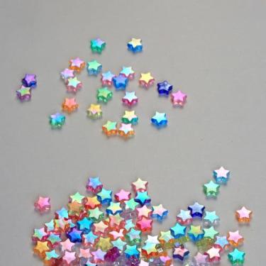 Imagem de Mefuny 600 peças multicoloridas AB contas de acrílico estrela 11 mm 11 cores para fabricação de joias, pulseiras, colar, brincos