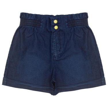 Imagem de Shorts Juvenil Look Jeans Moletom Jeans - UNICA - 4-Feminino