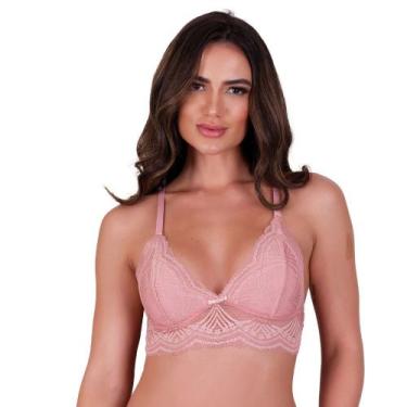 Imagem de Sutiã sem Bojo de Renda Cropped Isis - NAKA MODAS, Rosa, M