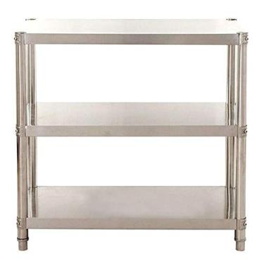 Imagem de U5GAAALPPQ9 Prateleira de cozinha suporte de forno micro-ondas aço inoxidável 3 níveis suporte de microondas rack de armazenamento prateleira de cozinha prateleira forno micro-ondas prateleira cozinha