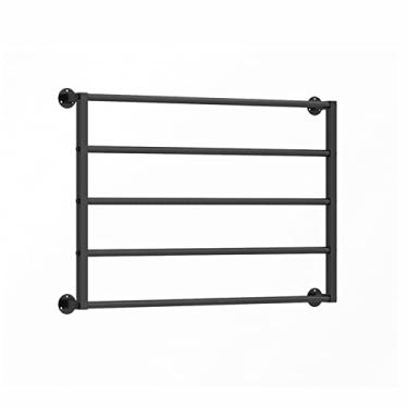 Imagem de Prateleira de exibição de papel de embrulho de metal de 5 camadas, prateleira, organizadora, cachecóis/calças/toalhas com barra transversal removível para lojas de varejo (cor: branco, tamanho: 60 cm