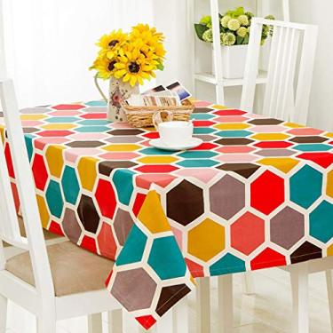 Imagem de Acessórios de quarto, toalha de mesa feita à mão, simples, retangular, impressa, pano à prova de poeira, toalha de mesa decorativa, ótima para buffet, festas de mesa e jantares de casamento, mais 3