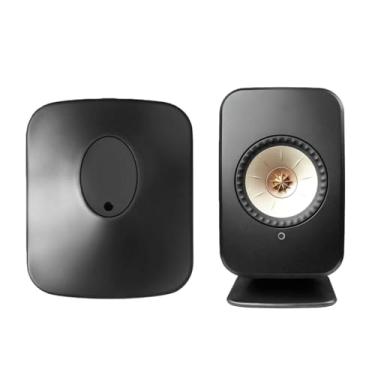 Imagem de Tangxi Suporte de Alto-falante de Mesa para Alto-falante Hifi Sem Fio Kef Lsx Ii, Antiderrapante e Redução de Vibração, Base de Mesa de Suporte de de Metal (Preta)
