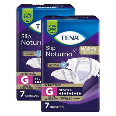 Imagem de Kit 2 Fraldas Geriátricas Tena Noturna G 14 unidades