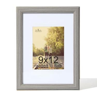 Imagem de KTKDE Moldura de madeira de 23 x 30,5 cm, para exibição de imagens 15 x 20 cm com tapete ou 23,5 x 30,5 cm, vidro temperado, molduras cinza 23 x 30,5 cm, porta-retratos para galeria de parede, melhor