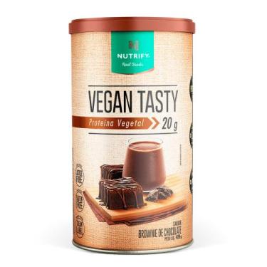 Imagem de Proteína Vegetal em Pó Vegan Tasty Nutrify 420g, Brownie de Chocolate