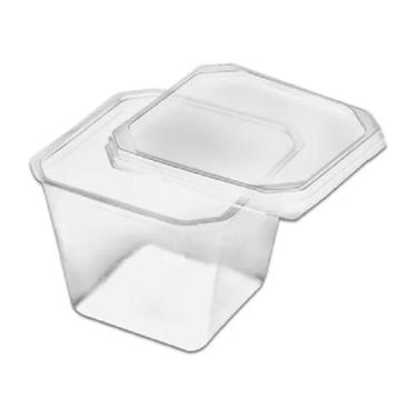 Imagem de Pote Quadrado Freezer e Microondas 250ml com Tampa Prafesta com 20 uni
