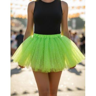 Imagem de Saia tule com brilho para festa Carnaval Bailarina e Fantasia 40cm com