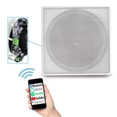 Imagem de Arandela Quadrada Branca Ativa Tweeter 70W 8Ohms Bluetooth Bivolt Orio